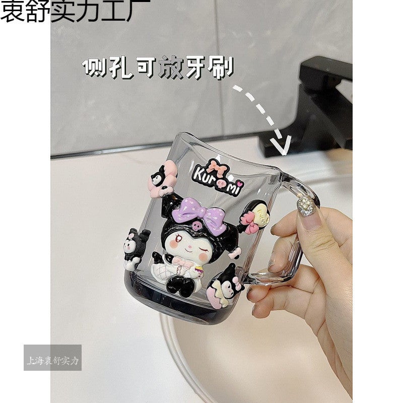 Sanrio Gargle Cup High Beauty Value Transparent Ins Household Cute Tooth Couple Kulomi - Image 5